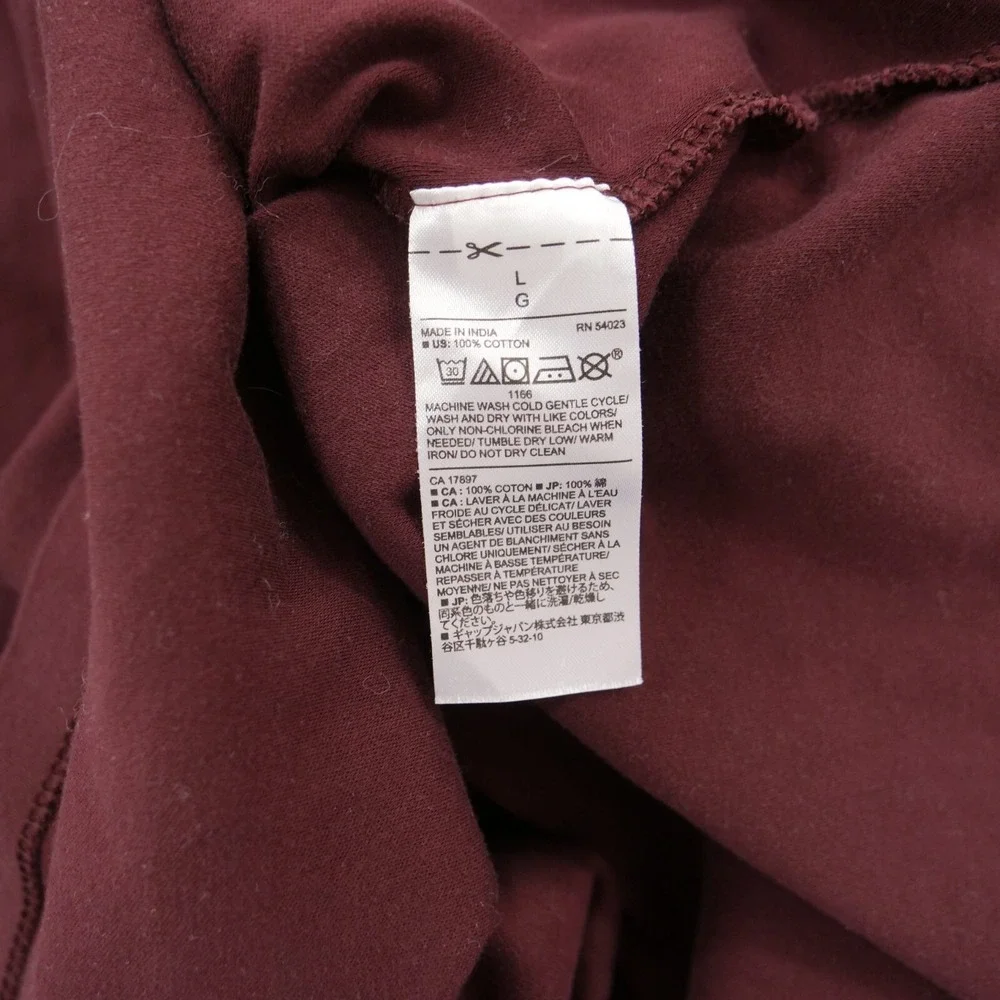 Banana Republic Sweater Mens Large Red Burgundy 1/4 Zip Mock Neck Long Sleeve